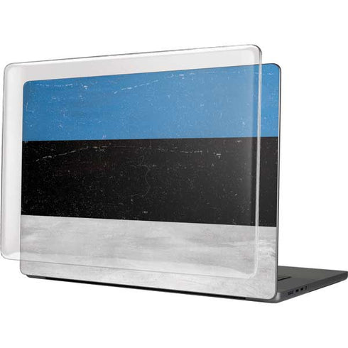 Estonia Flag Distressed MacBook Cases